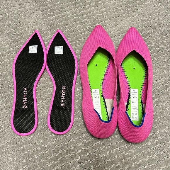 Rothy’s Dragonfruit Hot Pink The Point Flat - Picture 7 of 12